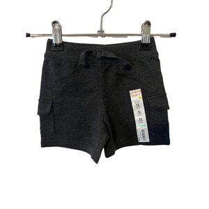 Jumping Beans Infant Toddler Boy's Black Elastic Waistband Cargo Shorts Size 12M